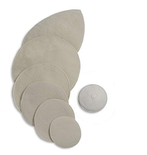 Merino Wool Nursing Pads, Style Softline, Regular Thickness, Size 3.5 in. Diameter