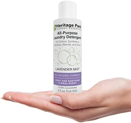 Heritage Park Luxury Laundry Detergent | Dermatologist Tested Plant based Natural & Enzyme Laundry Detergent | Sensitive Skin Friendly - Lavender Mist (64 fl oz Refill)