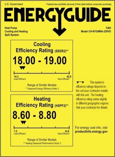 Cooper & Hunter 24,000 BTU, 230V, 17 SEER Ductless Mini Split AC/Heating System Pre-Charged Inverter Heat Pump with 16ft Installation Kit