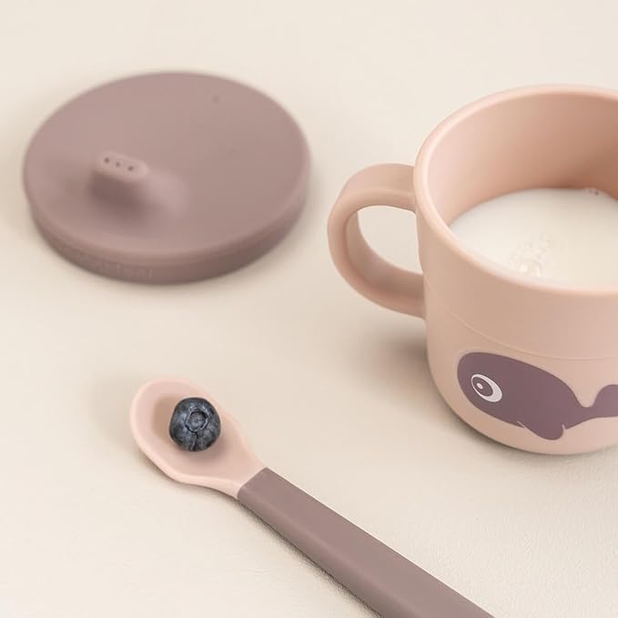 Done by Deer Foodie Spout & Snack Cup Wally Powder – Spill-Proof Toddler Cup for Snacks and Drinks – Travel-Friendly, Easy to Clean, Perfect for 6-Month-Olds