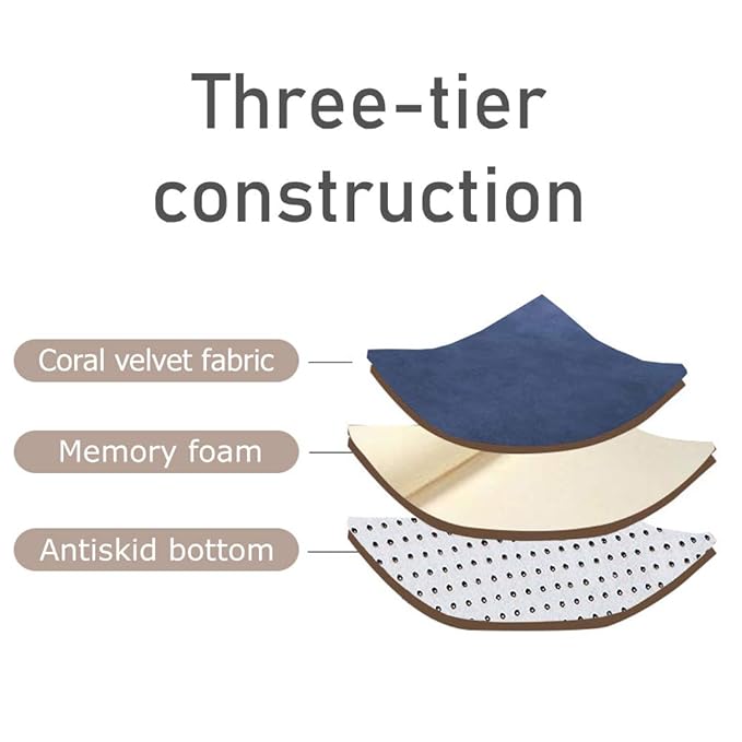 Loartee Coral Velvet Crawling Rug (6'8"x9'2", Dark Blue) for Toddler Children Play Area Rug Yoga Mat Exercise Pad Carpet