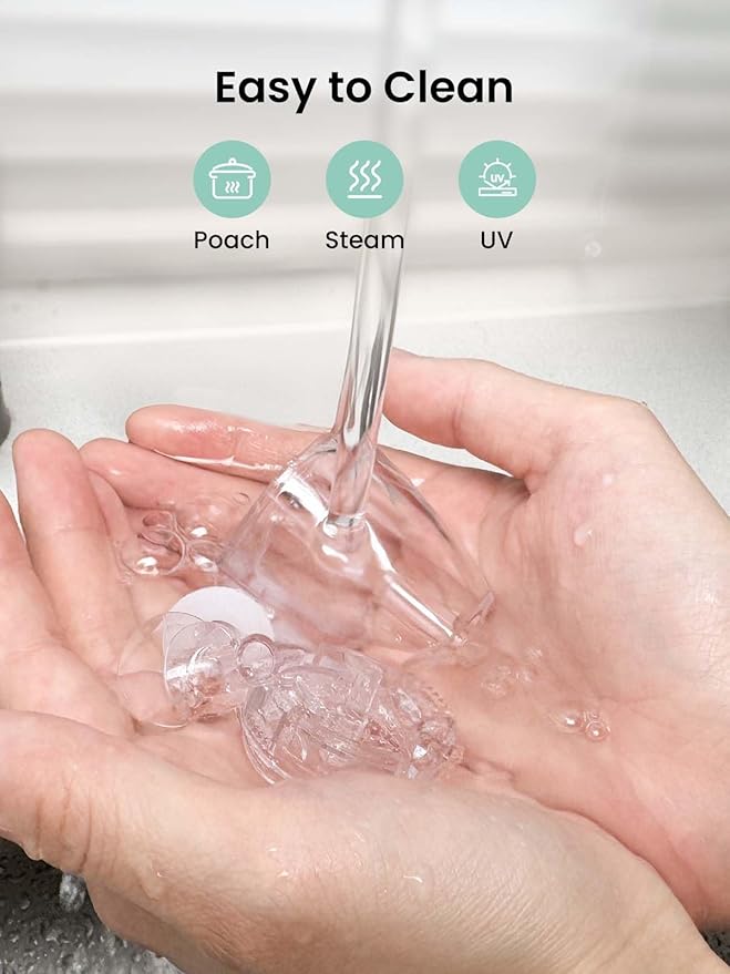 GROWNSY Nasal Aspirator for Baby with 2 Larger Suction Chambers and 6 Food-Grade Soft Silicone Tips, Grey