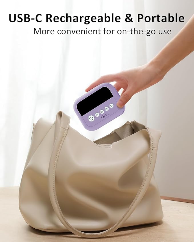 HEYVALUE Nasal Aspirator for Baby, Hospital Grade Nose Sucker with 9 Levels Suction, Night Light and Nursery Rhyme Soothing, Electric Nose Suction for Baby with Food-Grade Silicone Tips Purple