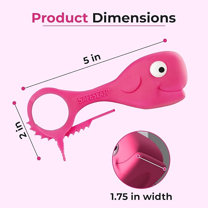 Baby Proofing Door Stopper, Door Pinch Guards Protect Child Fingers & PET Tails. Baby Safety Finger Protectors Prevent Pinch Injuries β Kids and Adults Love Whale Pinch Guard (Pink)