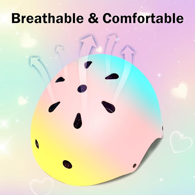 Kids Helmet for 2-3-5-8-14 Ages Girls and Boys, Ventilation and Impact Resistance Toddler Helmet for Multi-Sport Bicycle Scooter Inline Roller Skate and Skateboarding