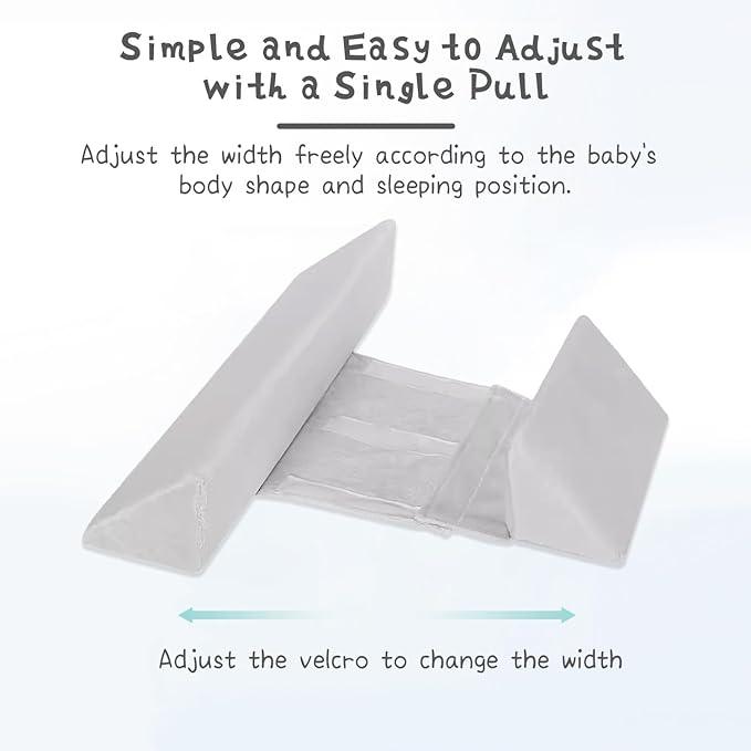 Baby Side Sleeper Weddge Breathable Pillow, Removable and Washable Breathable Bedding Set Collection Size Memory Foam (Adjustable Fill) Bed Pillows Set