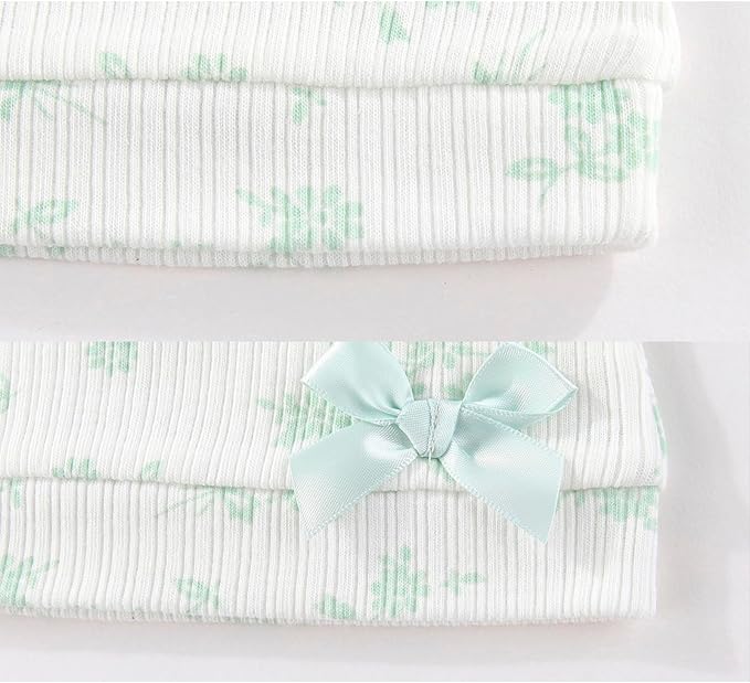 Baby Hat and Mittens Set Cotton Newborn Baby Hats Caps for Boys and Girls, 0-6 Months