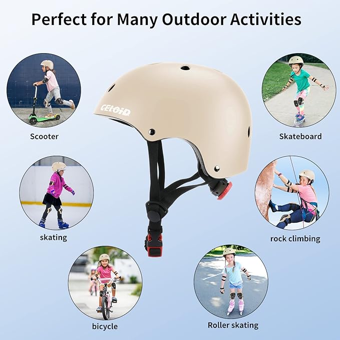 Kids Bike Helmet,Toddler Skateboard Helmets for Ages 2-3-5-8-14 Years Boys Girls,Adjustable Multi-Sport Bicycle Skateboarding Football Roller Skating Scooter Rollerblade Balance Bike Helmet