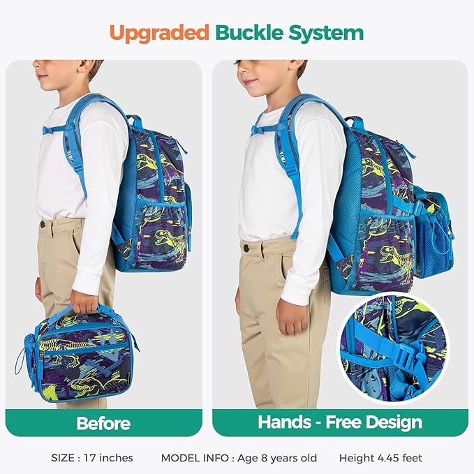 Choco Mocha Backpack for Boys, Elementary School Backpack for Boys Ages 6-8 Kids Kindergarten Backpack Bookbag 17 Inch with Chest Strap, Camo