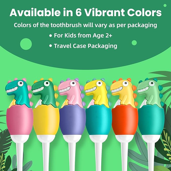 Kids Manual Toothbrush, Ultra-Soft Kids Toothbrush for Sensitive Teeth & Gums, Gentle Toddler & Children's Brush with 10000 Bristles Travel-Friendly Design for Ages 2-7 (Orange)