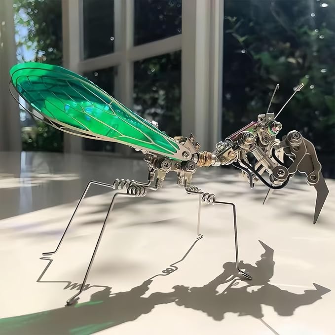 Adult 3D Metal Puzzle, Punk Mantis Metal Model Set,3D Puzzle Mechanical Insect Building Blocks, Fun DIY Assembly, high-end Men's Gifts.