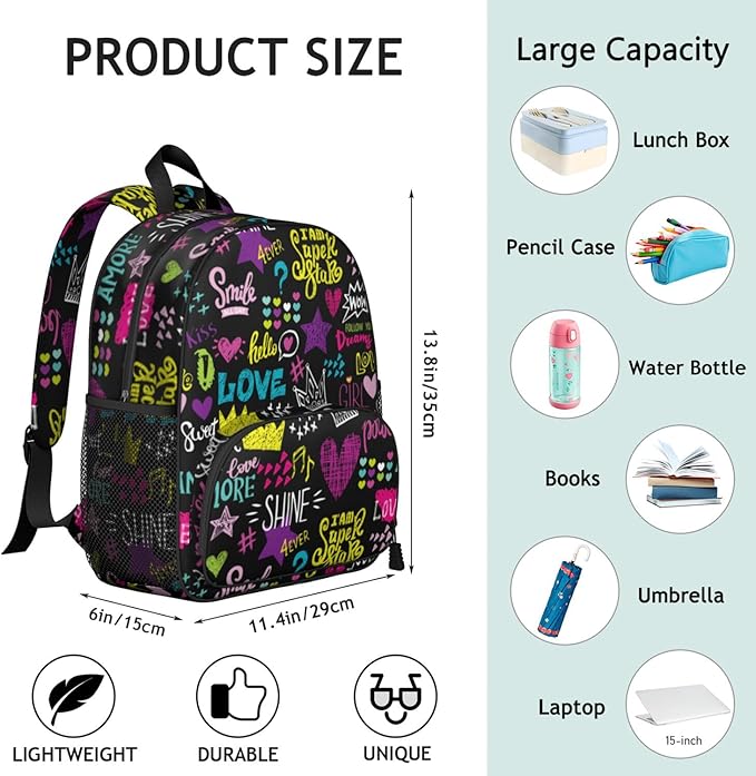 Toddler Backpack for Girls 3-8: Preschool Kindergarten Backpack - Cute Kids Backpacks for Girls-Confident Girl