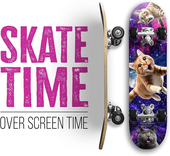 24 inch Rude Boyz Mini Cruiser Skateboard - Aluminium Trucks - Kids Skateboard Ages 5-8 Beginner - Skateboards for Kids