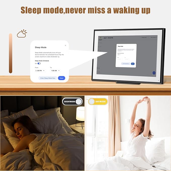 15.6 inch Wall Planner Digital Calendar Electronic Calendar Chore Chart,2025 Smart Touchscreen Full HD Interactive Display for Family Schedules,Wall/Desk Mountable for Seamless Scheduling/Organizing
