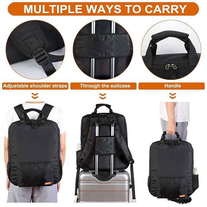 Mactso Stroller Travel Bag Compatible with GB Pockit Air Plus All Terrain and GB Pockit + All City, Lightweight Stroller Travel Backpack for Airplane (Black, L)