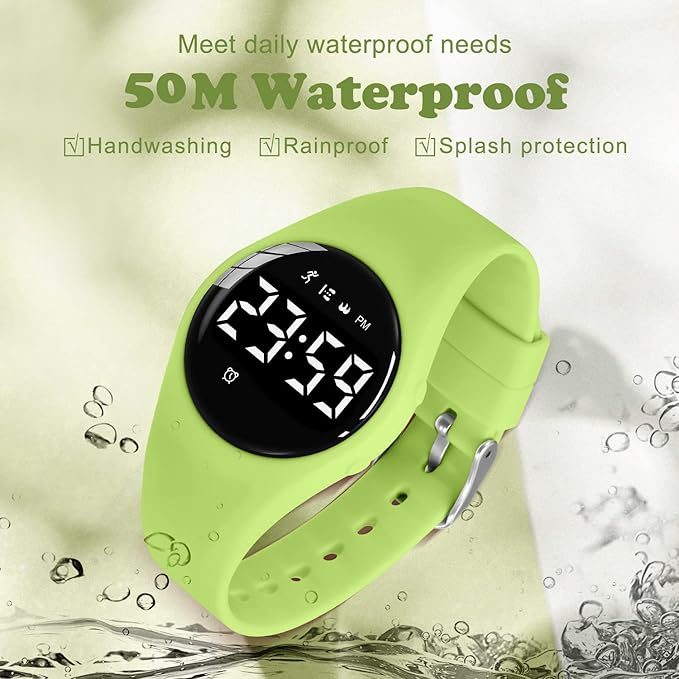 Kids Watches for Girls Boys Digital Sport Watch with Step Counter Pedometer Vibration Alarm Clock, No App Waterproof Fitness Tracker Kids Watch Boys Girls Teens Students Ages 5-16