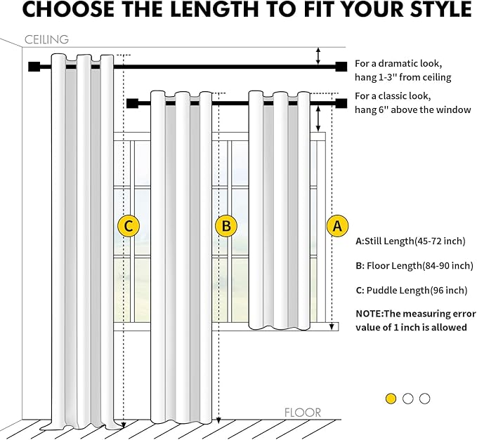 MIULEE Cream Beige Blackout Curtains for Bedroom Living Room 72 Inches Long 2 panels, Thermal Insulated Room Darkening Drapes Solid Grommet Noise Reducing Light Blocking Window Curtains W40 x L72 Inch