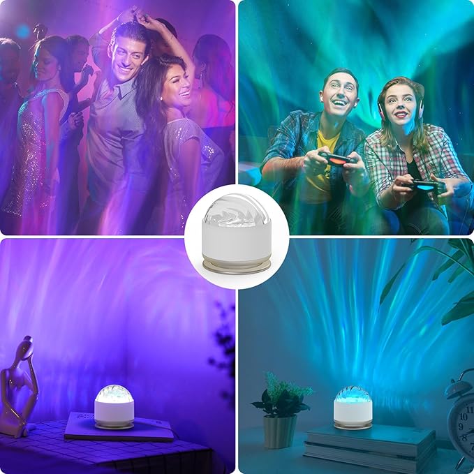 Northern Lights Projector, 16 Light Color Aurora Night Light Projector for Bedroom, Remote Galaxy Light Projector, Dimmable Mood Lighting with Memory Function for Playroom Kids Teen Girl Gift