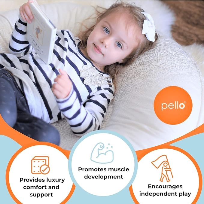 Pello Multi-use Luxe Baby, Floor Cushion/Play Mat/Lounger (Finn)