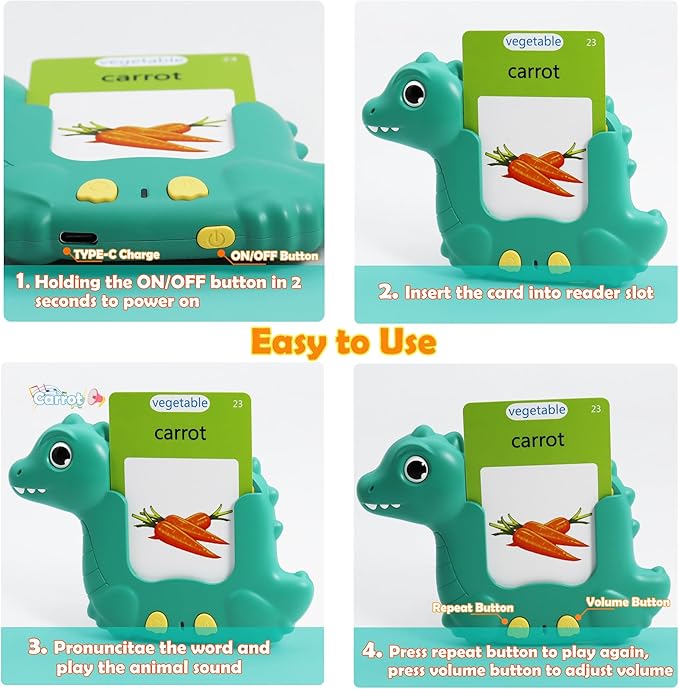 MAYAPHILOS Spanish and English Bilingual Talking Flash Cards with 510 Sight Words, Learning Toys for Toddlers Autism Learning Materials Montessori Toys for Toddlers