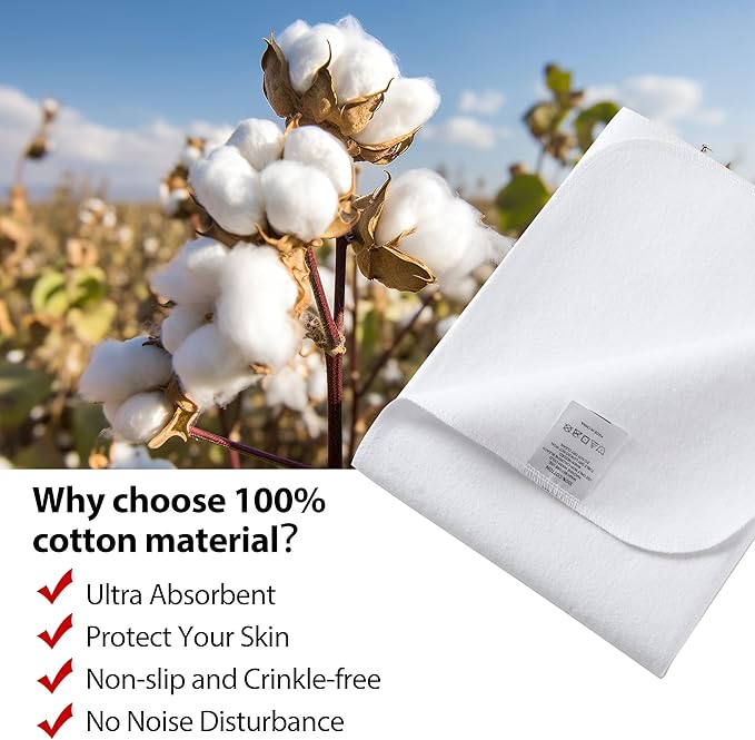 Washable Underpads, 34" x 52" (Pack of 2) Extra Heavy Absorbency ,100% Waterproof Mattress Protector,Flannel Cotton Underpads for Kids, Adults,Pets,Bed, Couch, Sofa, Floor,Home
