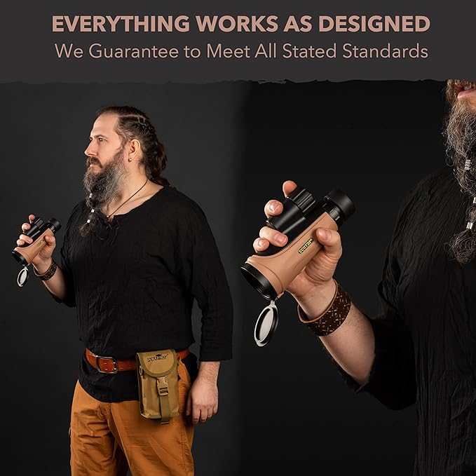 12x50 Monocular Telescope - FMC Fogproof, IP67 Waterproof Hand Held Telescope - BAK4 Phase and Dielectric Coated Prism - Adventure Accessories Set: Bag, Smartphone Adapter, Mini Tripod