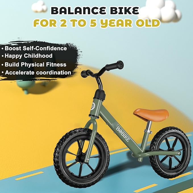 Toddler Balance Bike Toys for 2 to 5 Year Old Girls Boys Adjustable Seat and Handlebar No-Pedal Training Bike Best Gifts for Kids