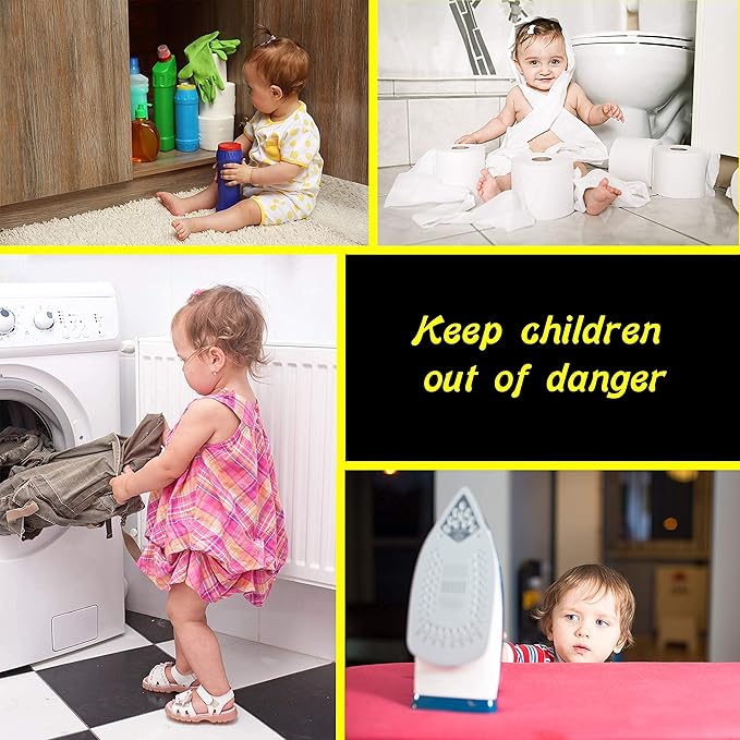 New & Improved - Door knob Baby Safety Cover - 5 Pack - Deter Little Kids from Opening Doors with A Child Proof Door Handle Lock - Driddle