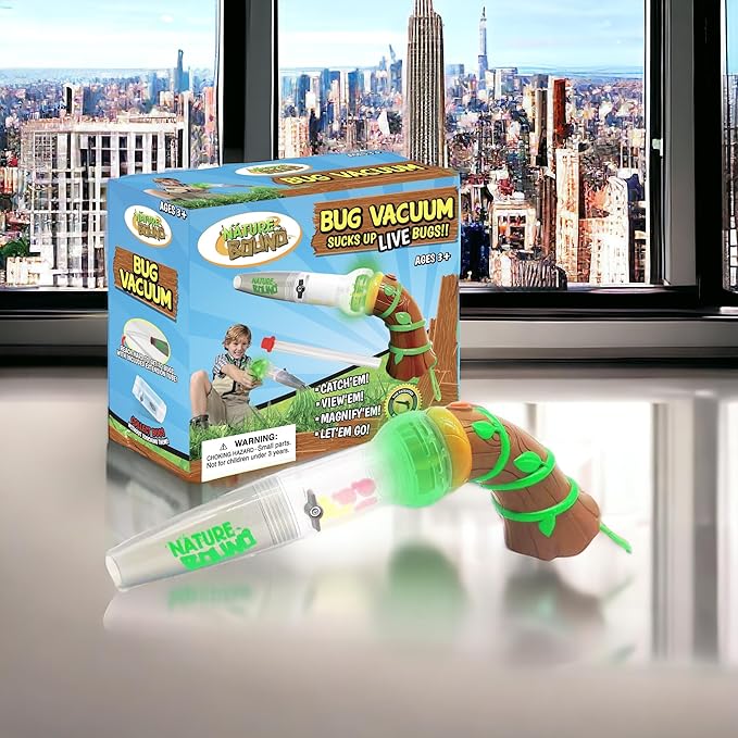 Nature Bound Bug Catcher Toy, Eco-Friendly Bug Vacuum, Catch and Release Indoor/Outdoor Play, Ages 3 to 12, Complete Kit for Kids (Upgraded Style)