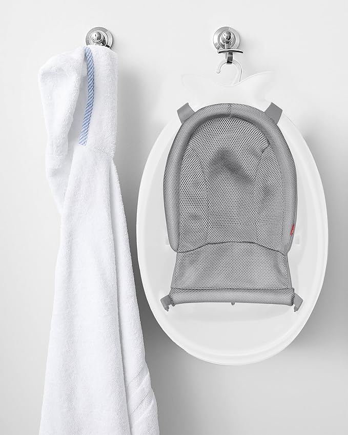 Skip Hop Infant Bath Tub 3-Stage Grow With Baby Smart Sling MOBY Bathtub White Age 0+