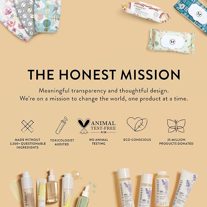 The Honest Company 2-in-1 Cleansing Shampoo + Body Wash and Face + Body Lotion Bundle | Gentle for Baby | Naturally Derived | Lavender Calm, 18.5 fl oz