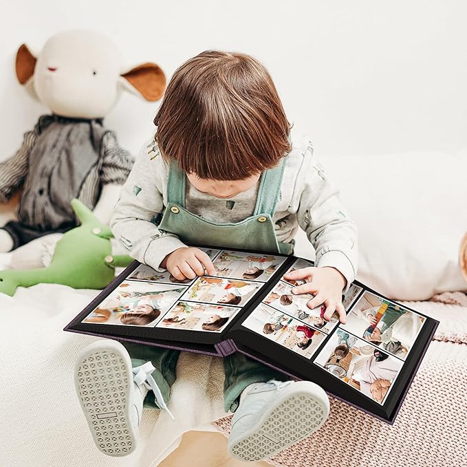 Popotop Photo Album 4x6 1000 Pockets for Wedding Gifts,Linen Hardcover Picture Albums for Family Anniversary Baby Vacation Pictures