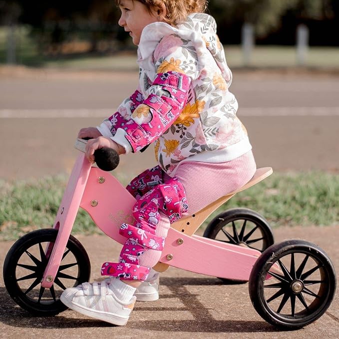 Soft-Style Kids Knee and Elbow Pads with Bike Gloves, Flexible Impact-Resistant Gear for Ages 2-11, Designed for Balance Bikes, Roller-Skating, and Skateboarding