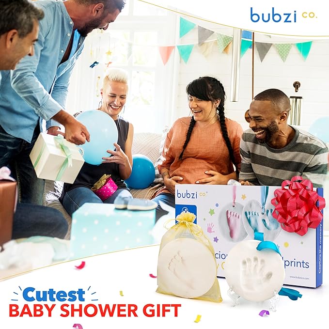 Bubzi Co Baby Keepsake Ornament - Baby Hand and Footprint Kit - Newborn Keepsake Ornament for Personalized Baby Gifts & Nursery Decor, Baby Handprint Kit for Girls & Boys