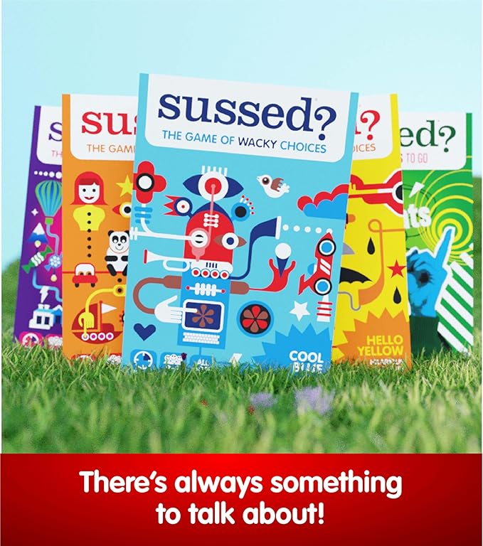 SUSSED Wacky ‘What Would You Do’ Card Game - Fun & Easy Travel Game for Girls, Boys & Tweens - Builds Kids’ Social Skills & Confidence - Purple Pack: Dragons, Space & Magic