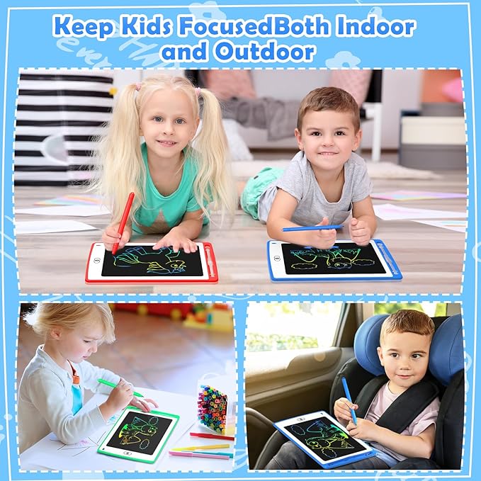 LCD Writing Tablet for Kids, 8.5 Inch Colorful Doodle Board Drawing Tablet, Educational Learning Toys Birthday Gifts for Kids Age 3 4 5 6 7 8 (16 Pack)