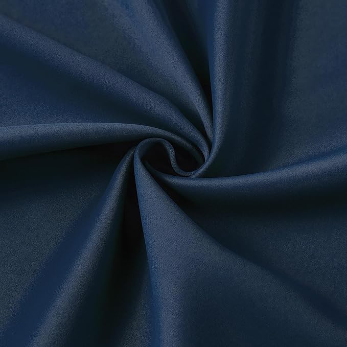Navy Blue Blackout Pinch Pleated Curtains for Living Room, Aesthetic Bedroom Room Darkening Curtain 105 Inches Long 100" W x 105" L-2 Panels