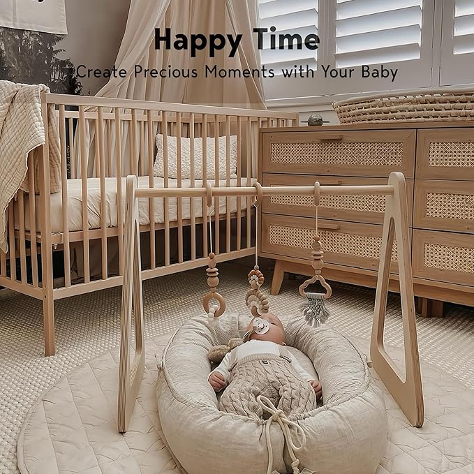 Infant Lounger, Baby Nest Cover for Baby Girls & Boys, Newborn Essentials for Baby 0-18+ Months, 100% Cotton Breathable(CreamyWhite, Corduroy)