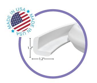Kidkusion Baby Proof Edge Guards for Safety | Made in The USA | 28 Feet | Off White | Edge Protectors for Furniture, Tables, Fireplaces | Heavy Duty Tape Included