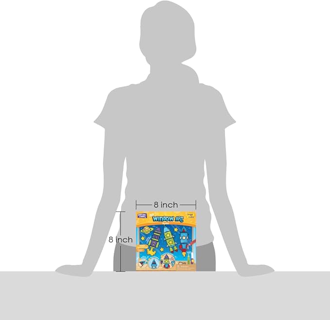 Imagimake Window Art for Kids - Rocket | Suncatcher Kits for Kids, Arts and Crafts for Ages 6-8 | Birthday Gifts for 5 6 7 8 9 10 11 12 Years Old Boys & Girls