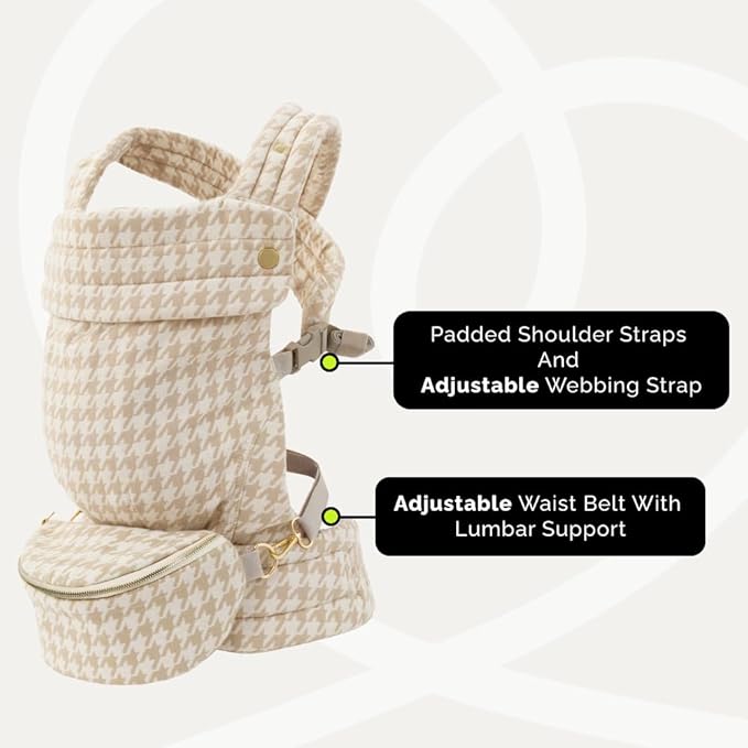 Ergonomic Baby Carrier for Newborns to Toddlers (7-35 lbs) with Adjustable Straps and Belt Bag – Comfortable, Versatile, and Stylish Babywearing Solution