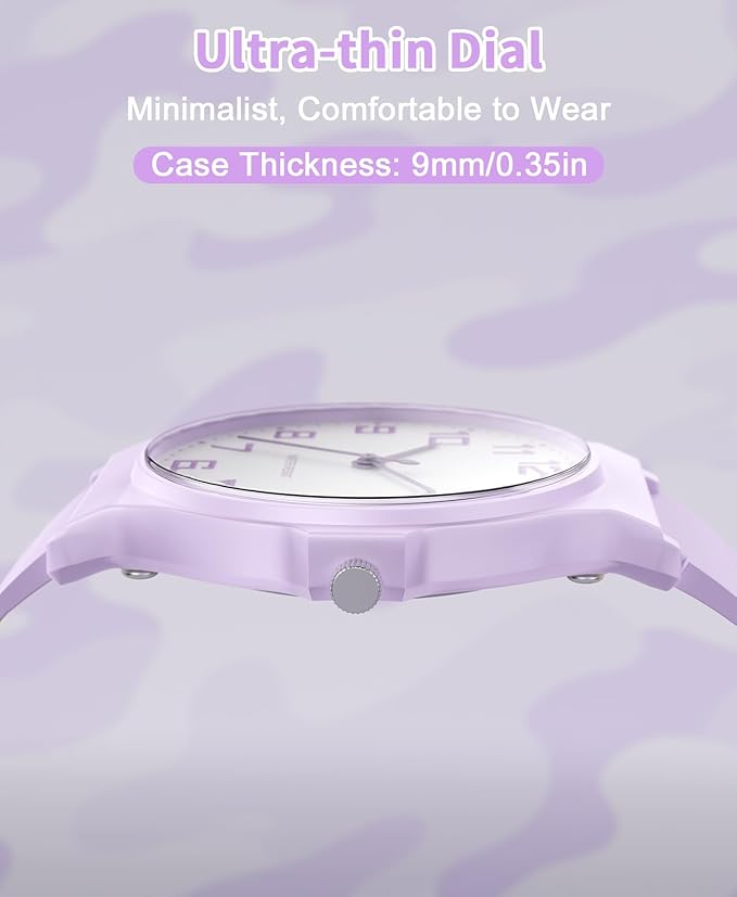 Kids Analog Watch Boys Girls, 30M Waterproof, Sports Watch for Boys, Easy to Read Children's Thin Dial Wrist Watches with Soft Band, for Ages 5-15 Kids Great Birthday Gifts Christmas Day