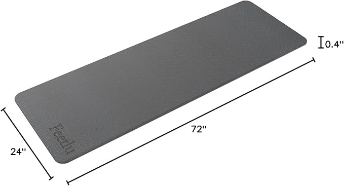 Extra Thick Exercise Yoga Mat with Strap - 2/5 Inch (10MM), Non-Slip Workout Mat for Yoga, Pilates, and Floor Exercises