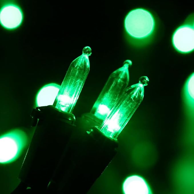 Brizled Green Christmas Lights, 33ft 100 LED Christmas String Lights, 120V UL Certified Plugin Xmas Tree Light Connectable Waterproof Mini Xmas Light for Home Tree Halloween Indoor Outdoor Decorations