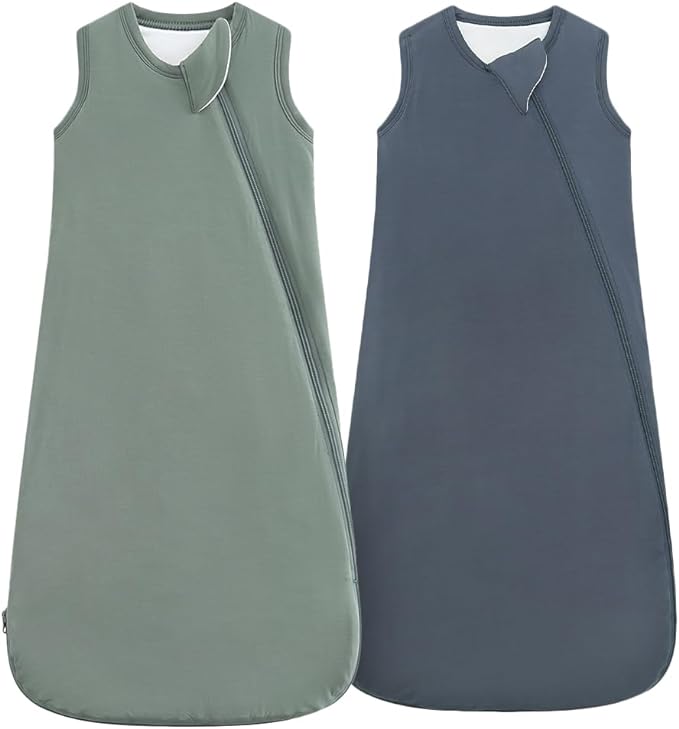 HAPIU Unisex Rayon Made from Bamboo Baby Sleep Sack TOG 1.0, 2-Way Zipper YKK, Wearable Blanket Baby