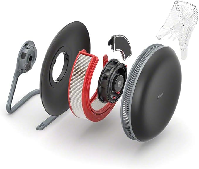 IQAir Atem Desk Air Purifier for Home, Office, Desktop, Small Room up to 150 sq ft, HyperHEPA Filter for Bacteria, Viruses, Allergens, Pets, Asthma, Pollen, Dust, Swiss Design, Made in Germany, Black