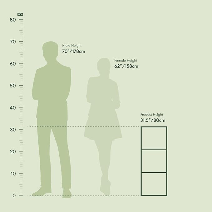 Furinno Luder Bookcase / Book / Storage , 3-Tier, Frenck Oak