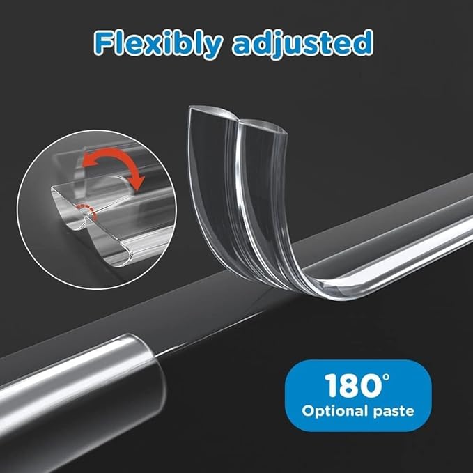 Edge Protector Strip, Corner Protector Baby,Corner Protectors for Furniture with3M Adhesiveft，Crib Rail Covers for Teething Safe for Table, Fireplace (0.6x0.6 in Width 13.1 ft Length)