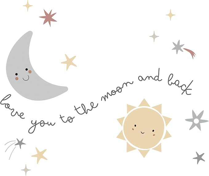Bedtime Originals Little Star Celestial Moon & Stars Wall Decal/Stickers