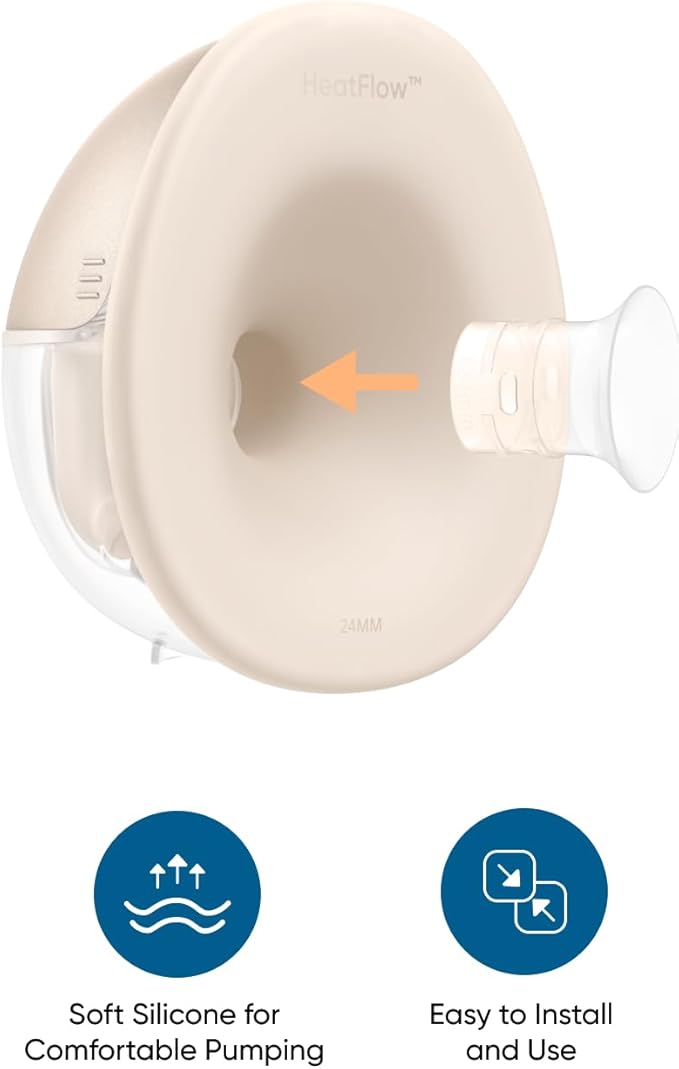 eufy Original 21mm Sizing Inserts (2-Pack) for Wearable Breast Pump S1/S1 Pro/E10/E20, Silicone Sizing Inserts, Easy to Install and Use, Comfortable and Precise Fit for Better Suction